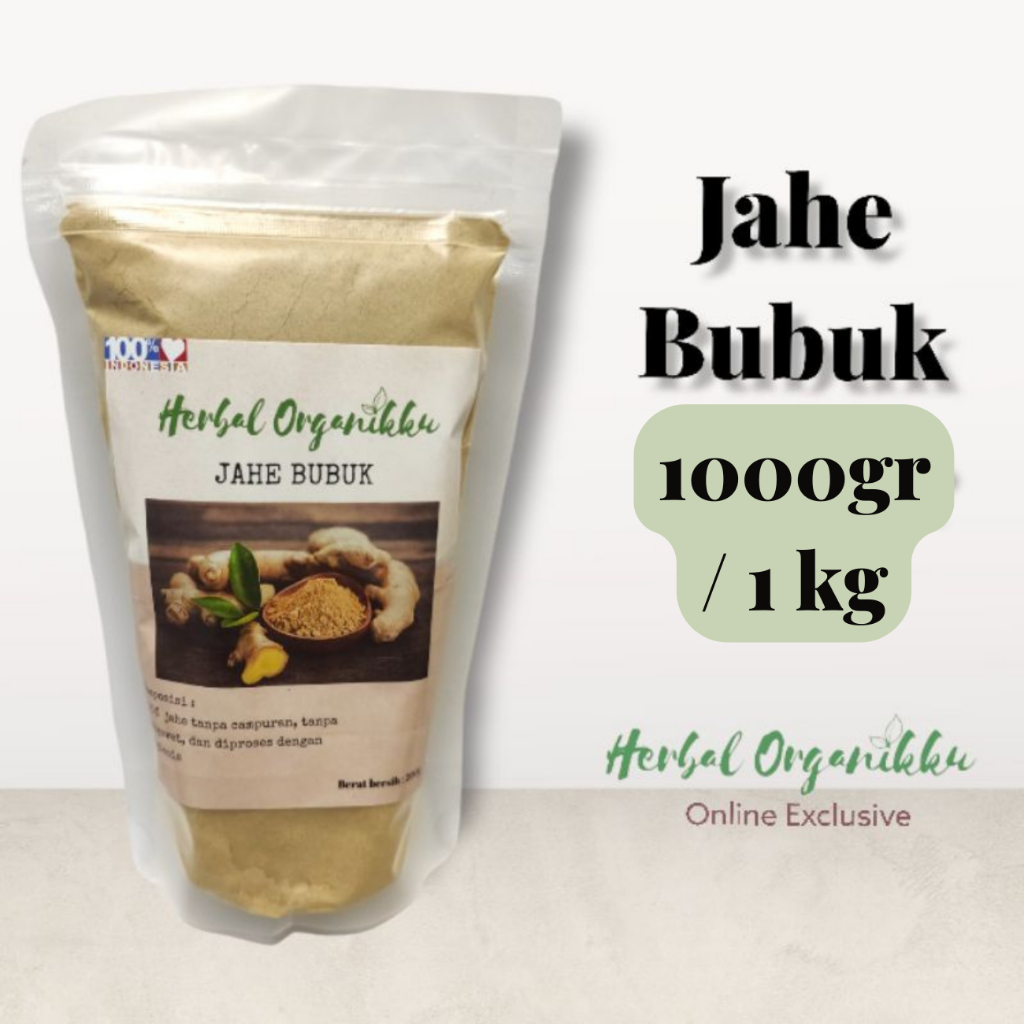 

Jahe Bubuk Murni 500 & 1000(1kg) / Ginger powder tanpa campuran. SUPER halus