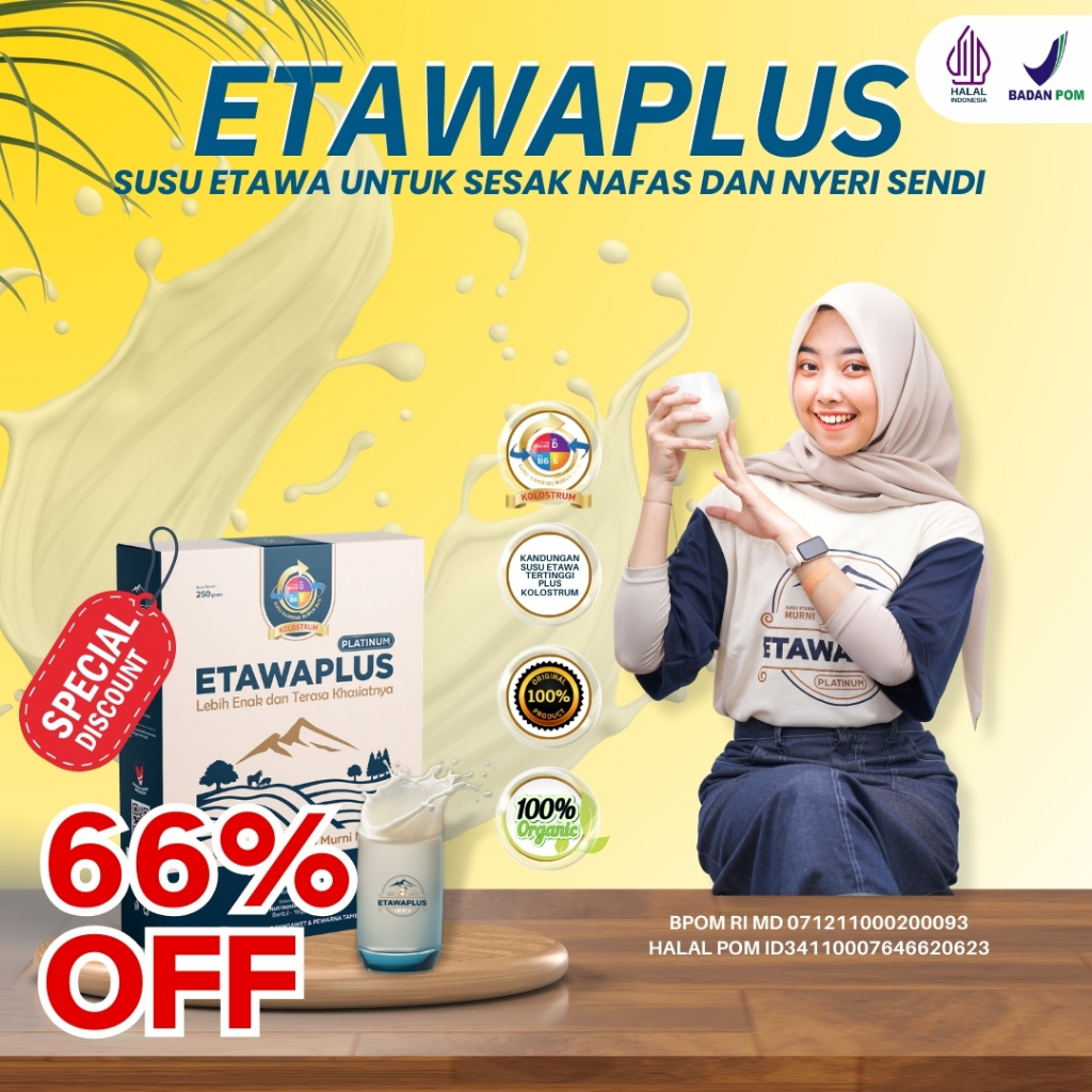 

Susu Kambing Etawaplus - Susu Etawa Untuk Sesak Nafas, Ashma, Nyeri Sendi - Kemasan 1 BOX