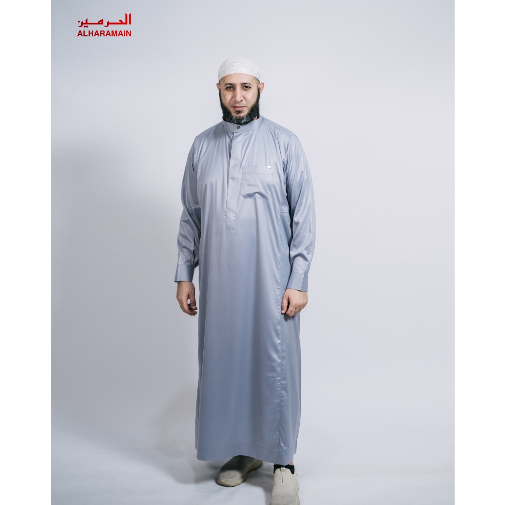 AL Haramain Jubah / Gamis Pria Remaja & Dewasa Premium Resleting Poly (05) | Coklat Tua | Coklat Gol