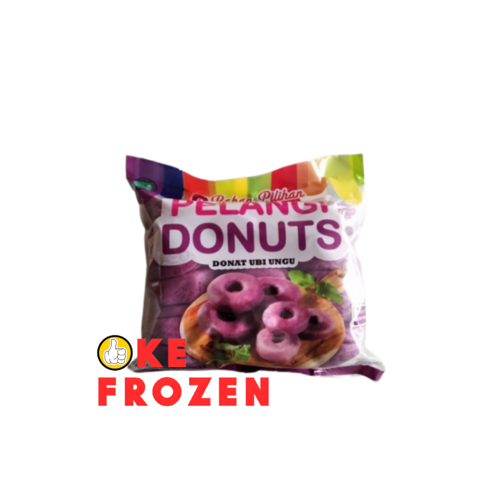 

PELANGI DONUTS UBI UNGU MINI ISI 21PCS 520GR/ DONAT FROZEN FOOD