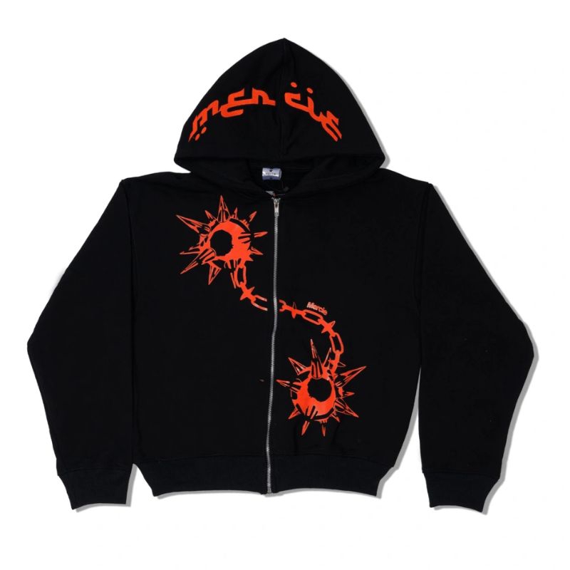 Mercie Studio - Hoodie Zip Clock Black