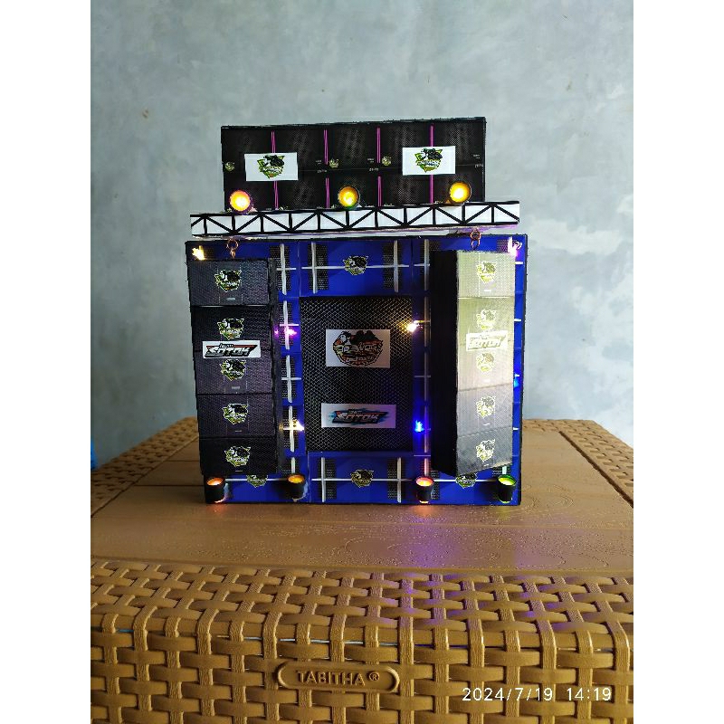 MINIATUR SOUND SYSTEM SIAP BUNYI SUDAH BLUETOOTH MODEL GANTUNG