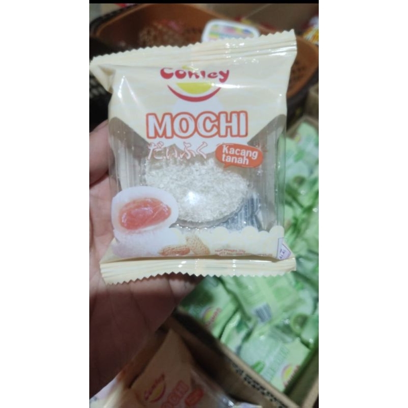 

Mochi rasa matcha, susu, coklat, strawbery, kacang tanah, mangga, double coklat per pcs