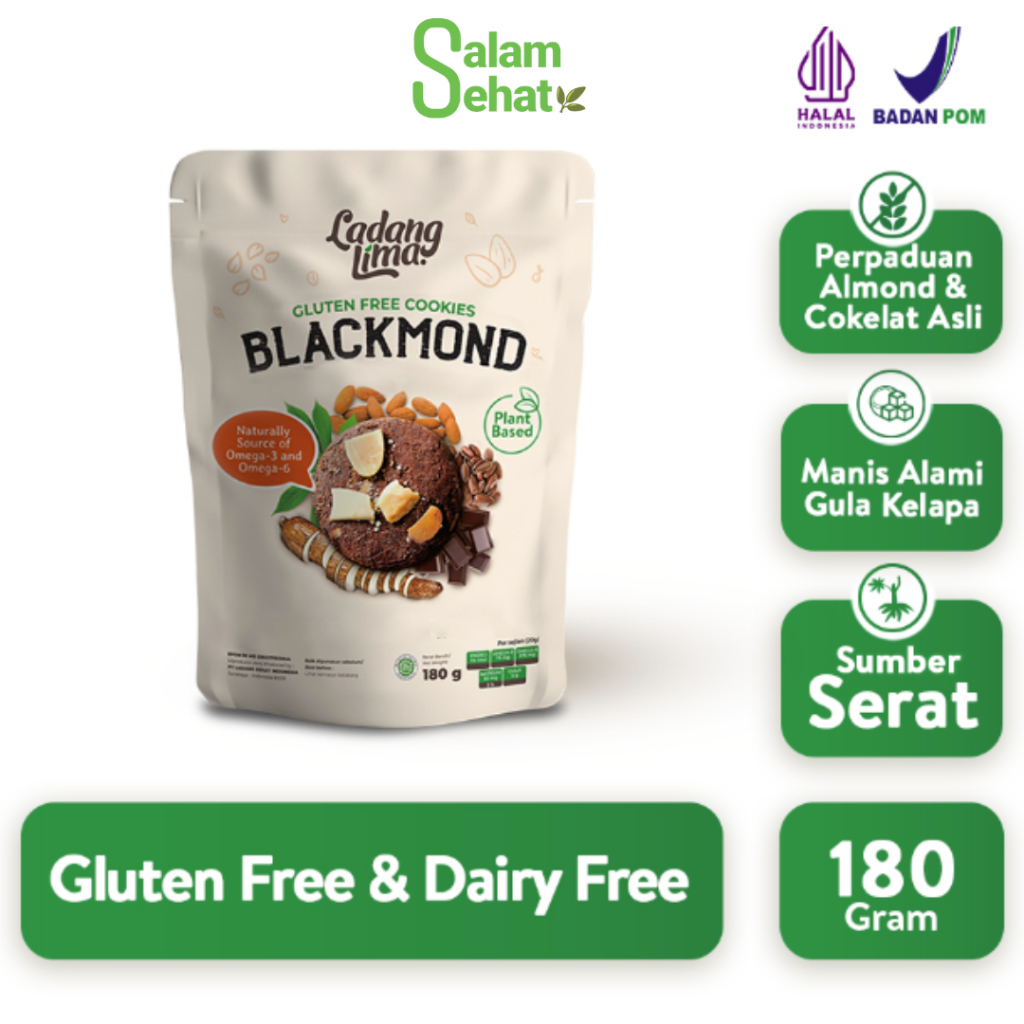 

Blackmond 180Gr - Gluten Free Healthy Cookies with Protein - Ladang Lima