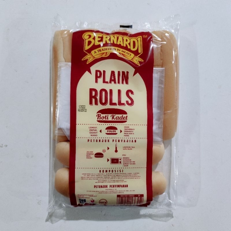 

Bernardi plain rolls 6s / roti hot dog