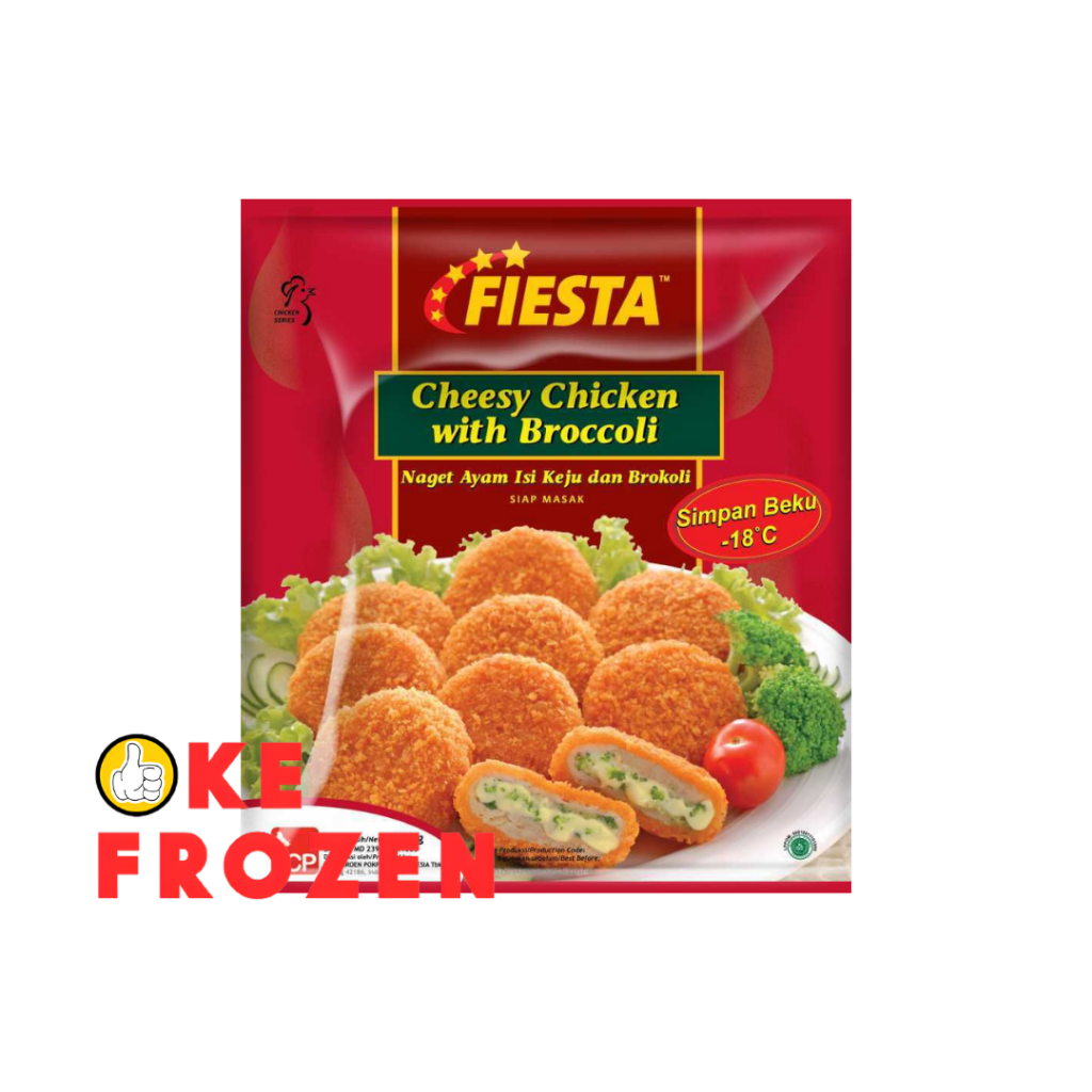 

FIESTA CHEESY CHICKEN WITH BROCCOLI 500GR/NUGGET AYAM/NAGET AYAM