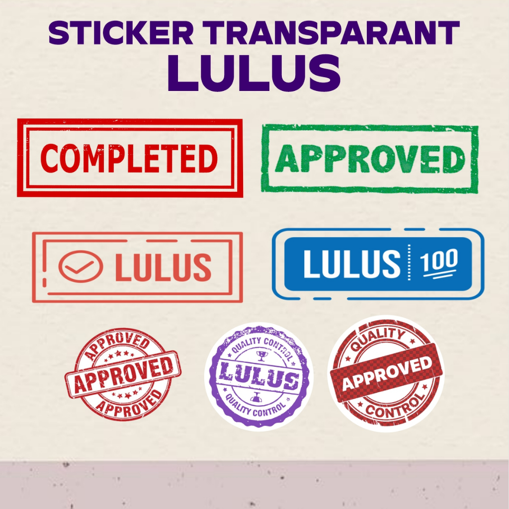 

STICKER TRANSPARANT LULUS / STICKER LULUS / STICKER SIDANG / STICKER WISUDA / STICKER GRADUATION