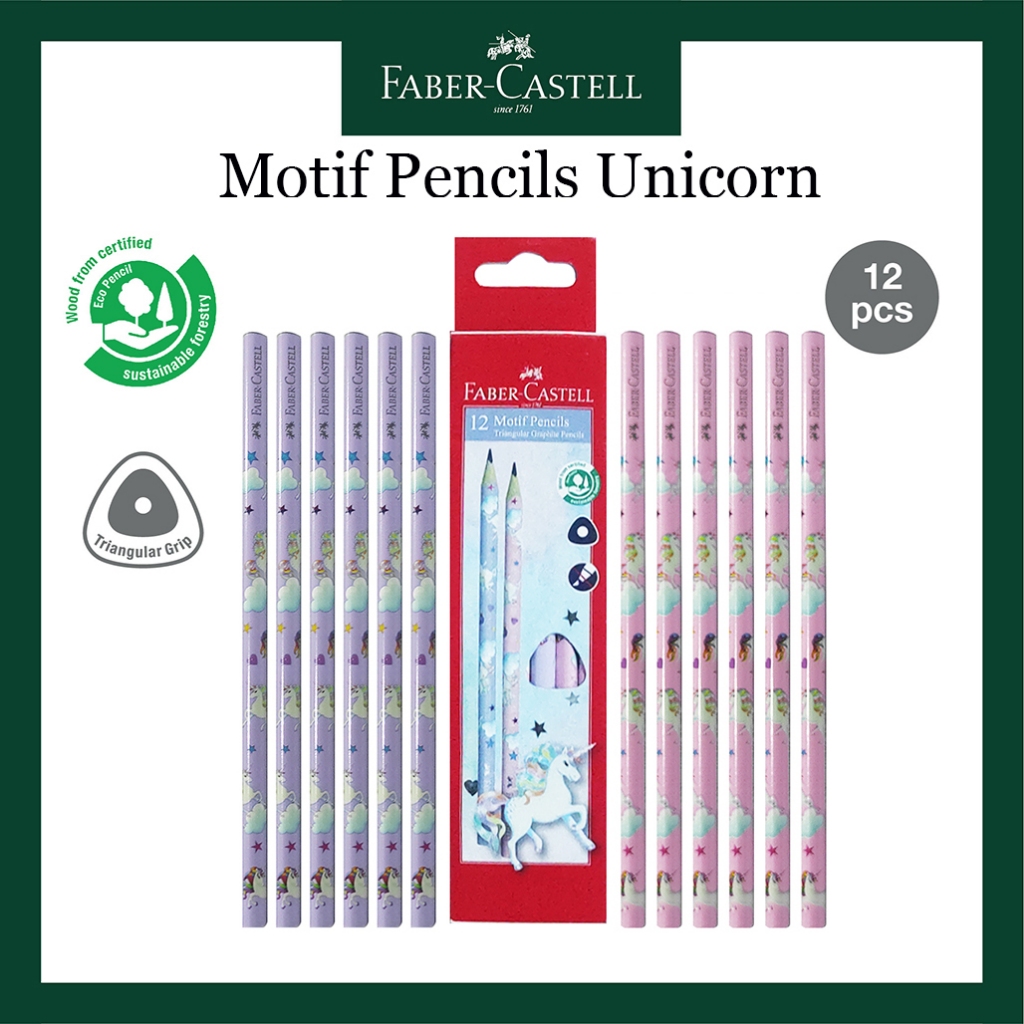 

Pensil Motif 2B Faber Castell / Bentuk Segitiga Motif Unicorn