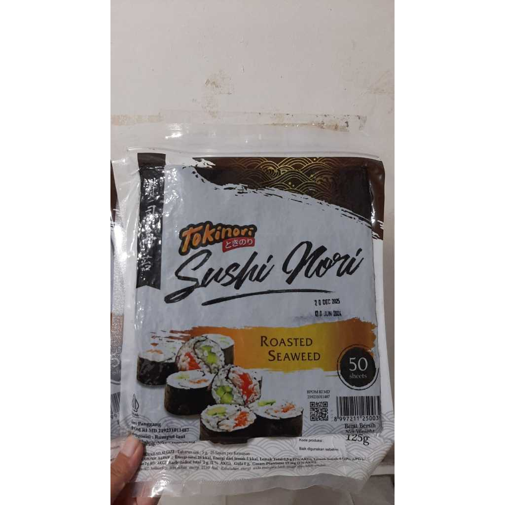 

Tokinori sushi nori rumput laut 50sheets