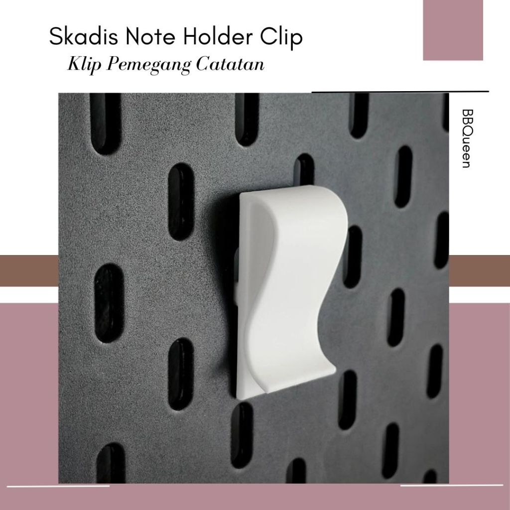 

Skadis Note Holder Clip/ Klip Pemegang Catatan Skadis
