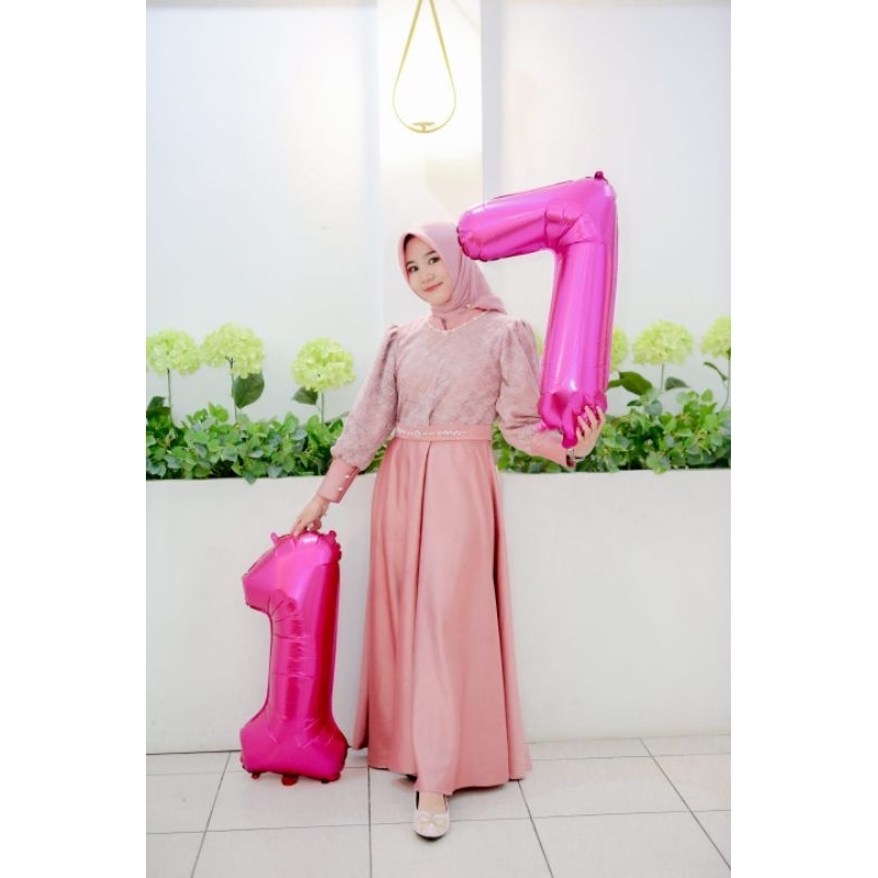 GAMIS PESTA satin Velvet