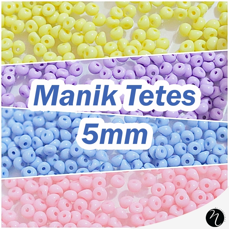5gr Manik Tetes 5mm / Manik Lubang Pinggir