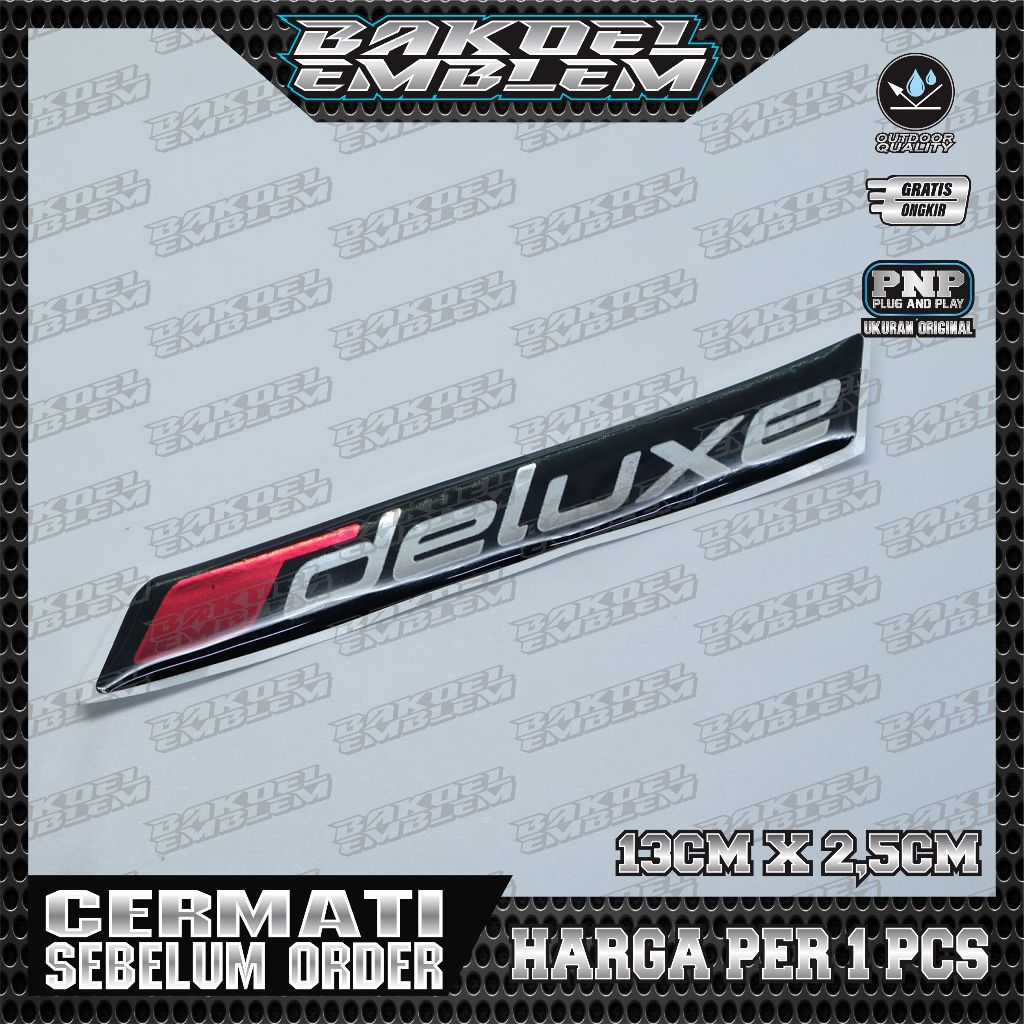 emblem bagasi deluxe terios / emblem r deluxe terios