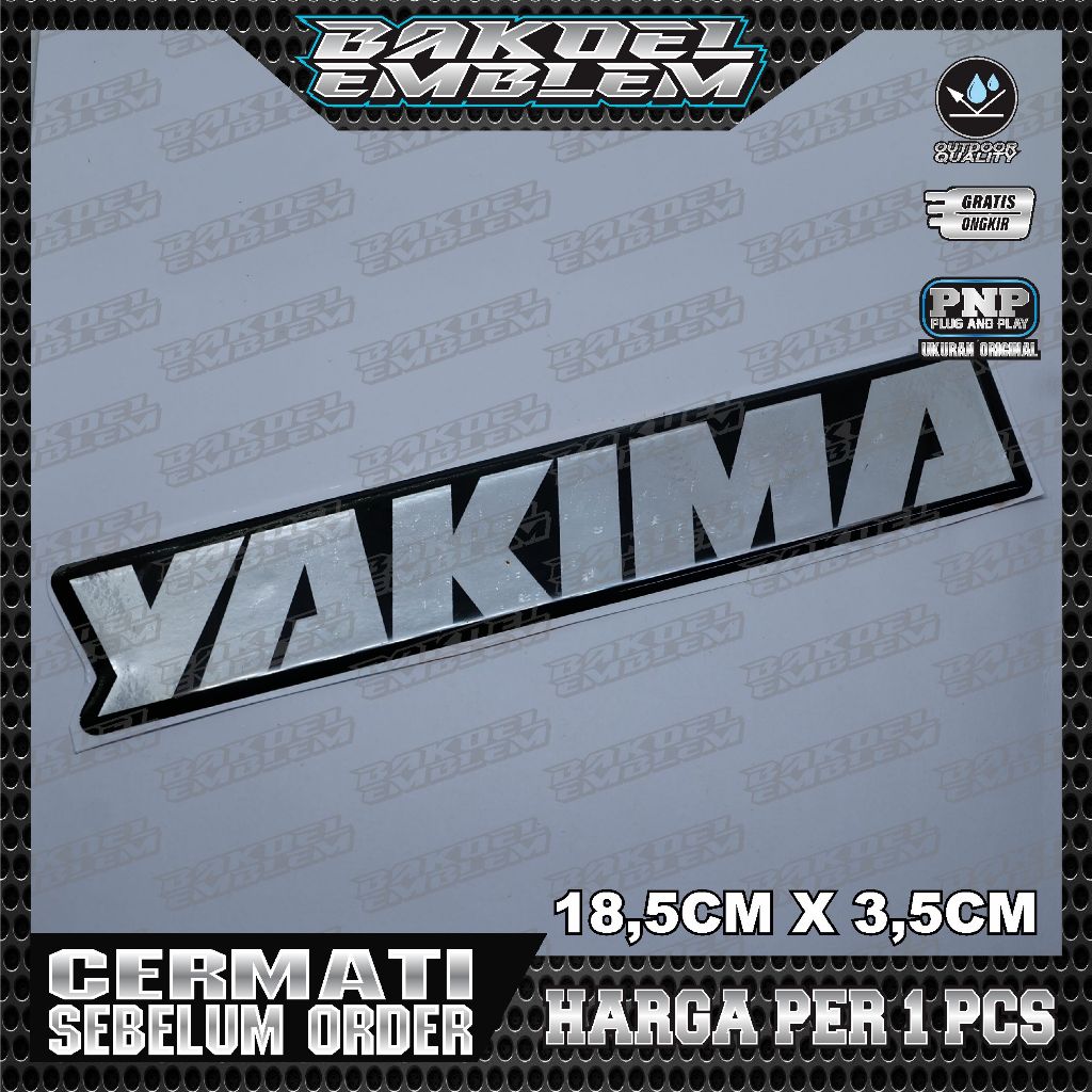 EMBLEM ROOF BOX YAKIMA, EMBLEM TIMBUL ROOF BOX YAKIMA, ROOF BOX YAKIMA