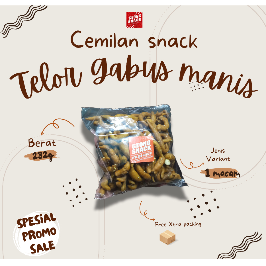 

Geong Snack - Telur Gabus Manis 230g