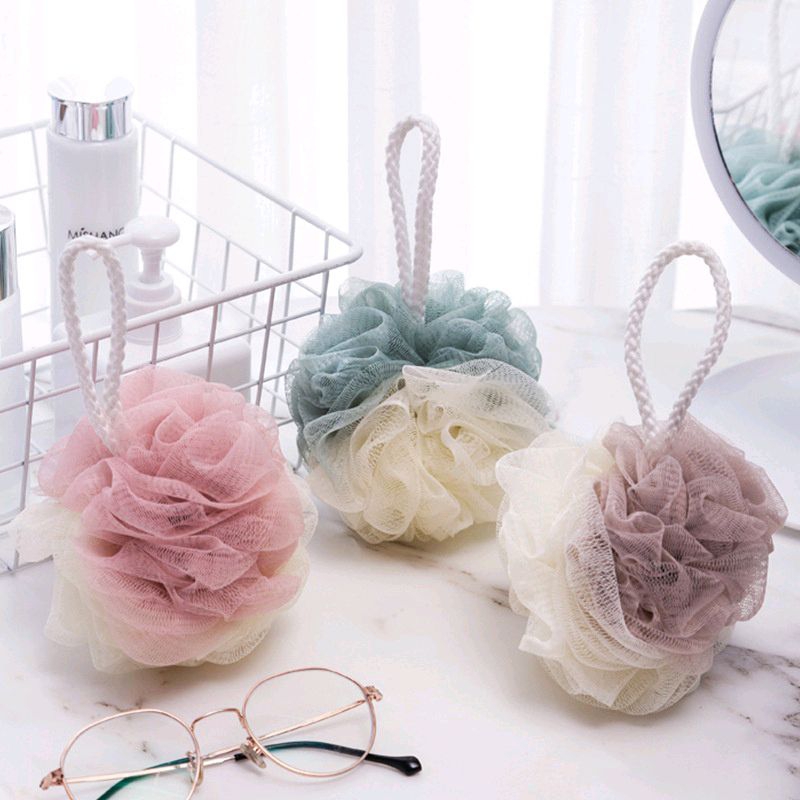 Spons Mandi Jaring / Shower Puff / Sponge Sikat Badan Tebal / Pembersih Badan 2 Sisi Warna / Spons B