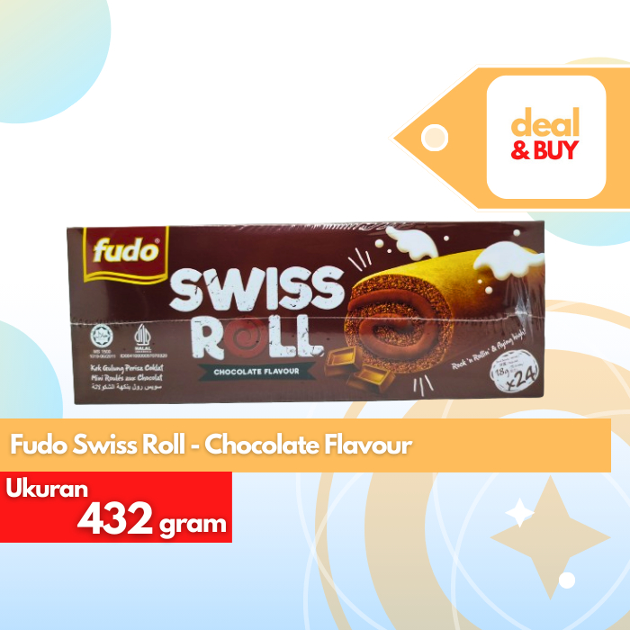 

Fudo Swiss Roll Chocolate Flavour 18g x 24pcs