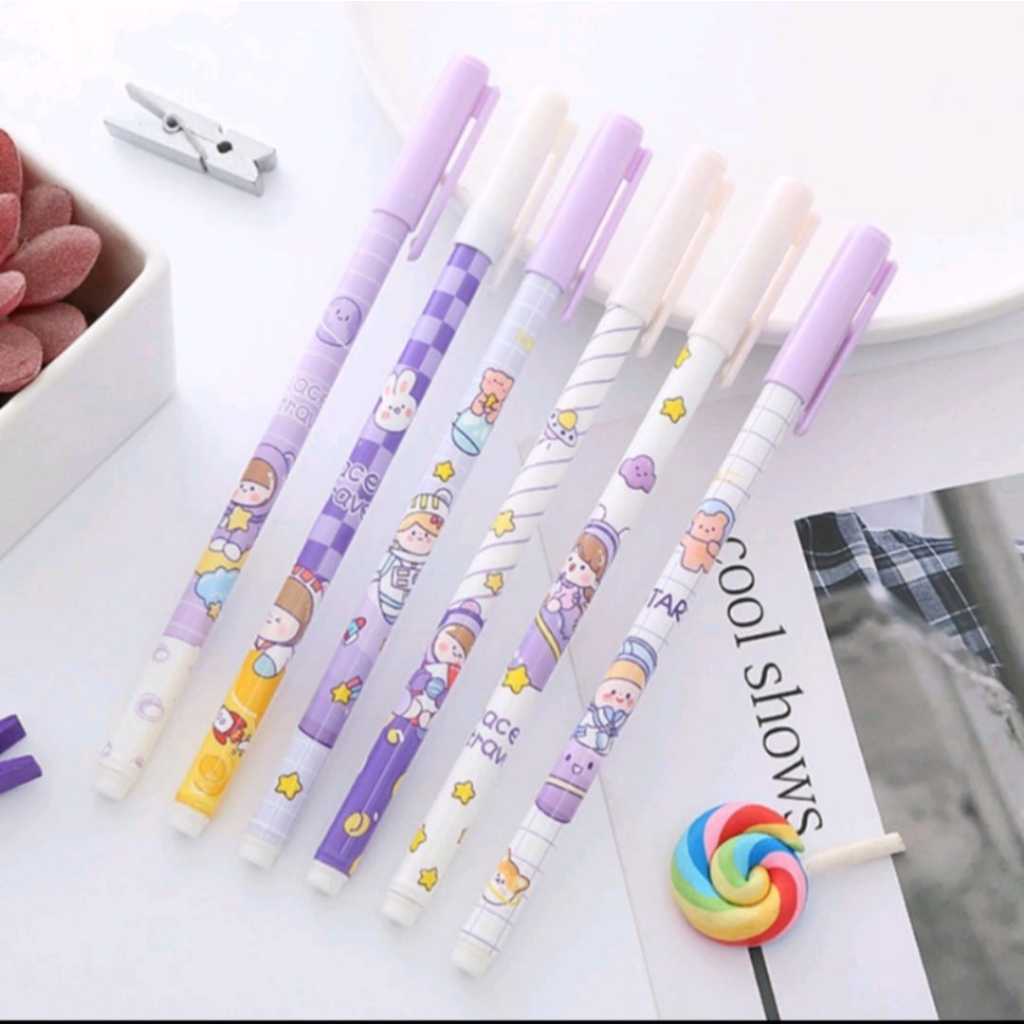 

(3Pcs)Bolpen Gel Hitam Magic/ Pulpen Bisa Dihapus Warna Hitam/ Pen Gel Erasable/ Pulpen Hapus Gel Motif Random