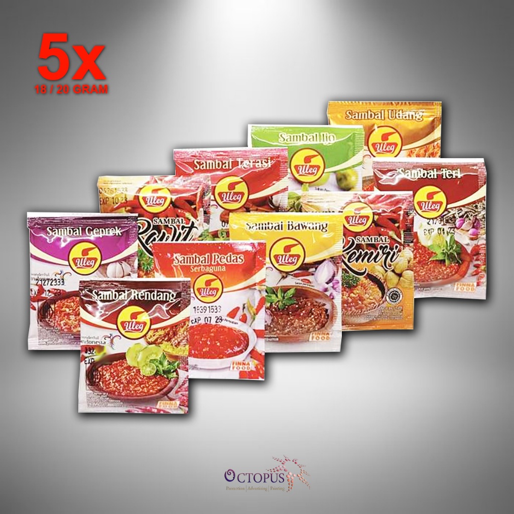 

1 PAK ISI 5 X 20 GRAM FINNA ULEG SAMBAL