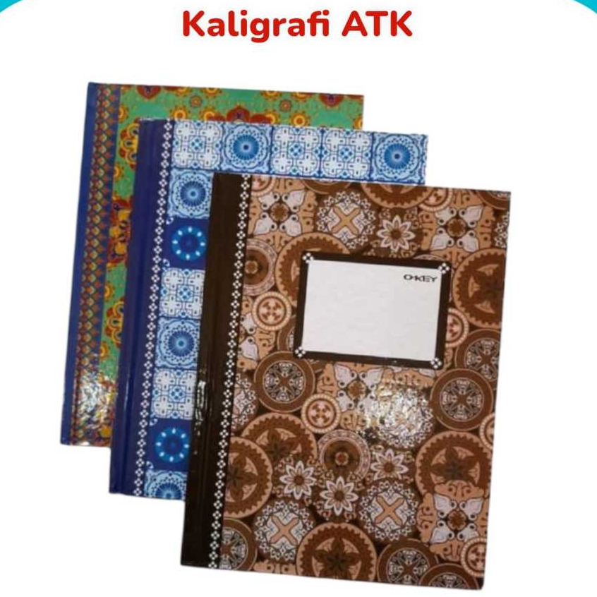 

Buku tulis hardcover ukuran kwarto isi 100 l;embar 50 lembar OKEY
