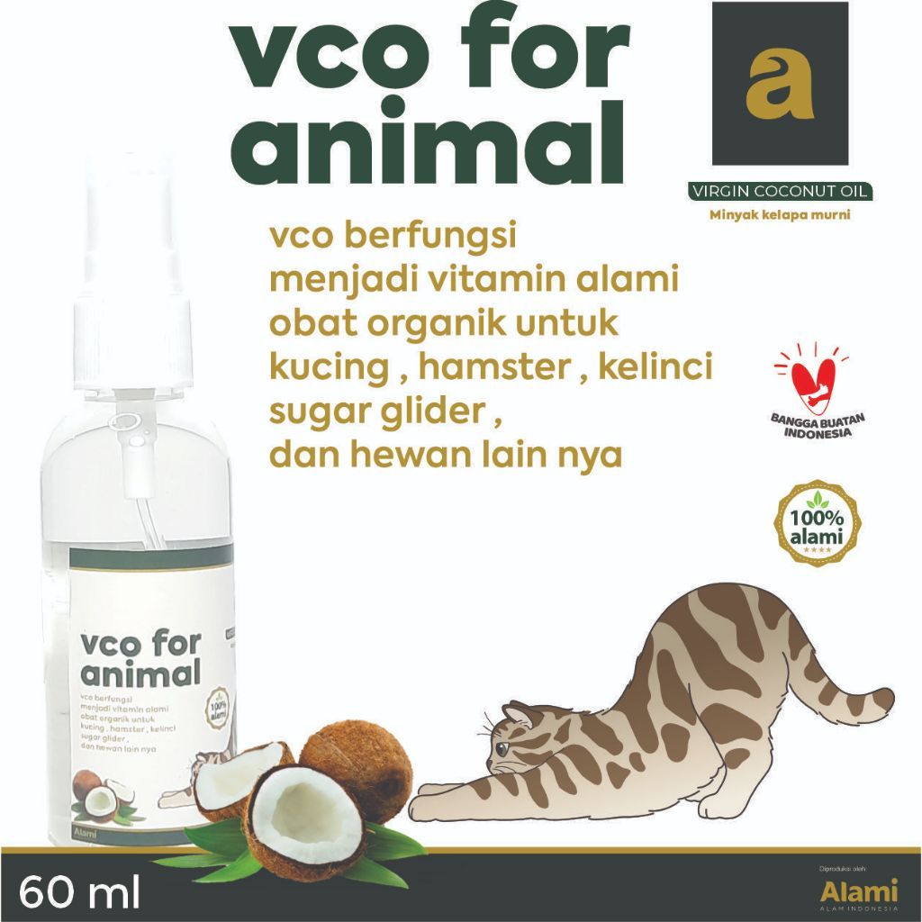 VCO Spray Jamur Kucing | Spray Kutu Kucing | Spray Bulu Rontok Kucing | VCO Spray Kucing 60ml
