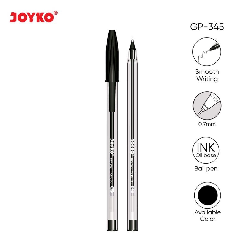 

HARGA GROSIR Pulpen Haruto Joyko BP345 Tinta Hitam 7mm Harga Per Lusin
