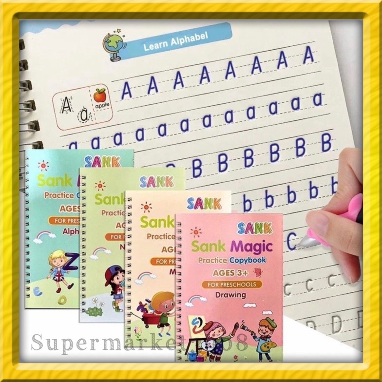 

DIJAMIN MURAH Sank Magic Practice Book 1 Set Isi 4 BUKU PULPEN