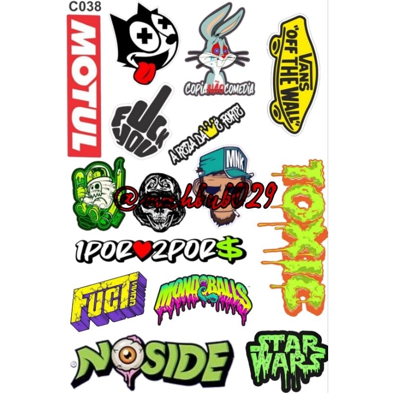 

Stiker Pack Hypebeast Aesthethic Vinyl Waterproof Sticker untuk Dekorasi Koper isi 15 pcs