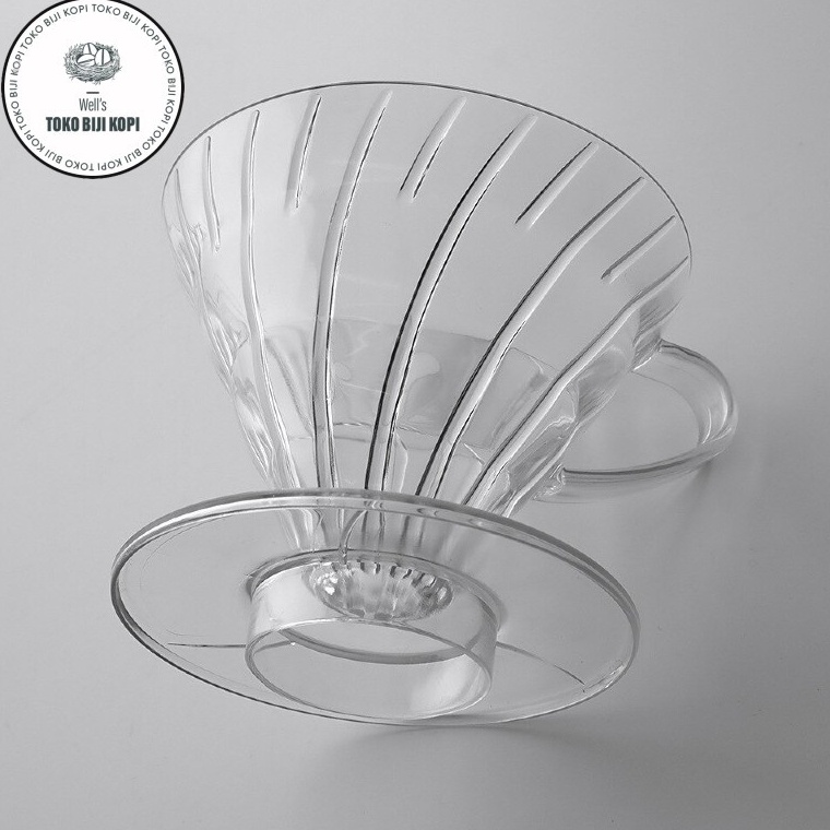Lagi Tren V6 DRIPPER FFEE ACRYLIC SIZE 2  14 CUPS TRANSPARANT DRIP KOPI