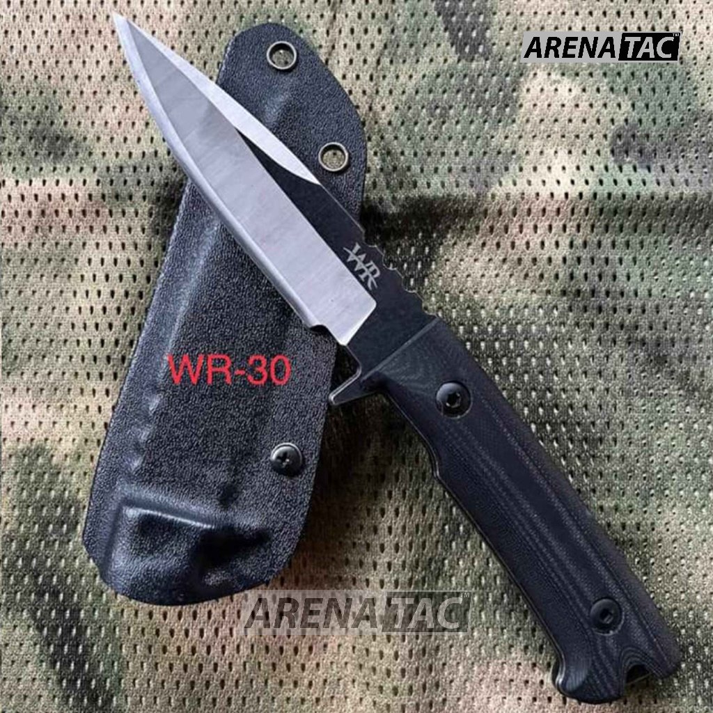 Arenatac - Pisau Tactical Kydex WR 30 / Pisau WR Tactical Outdoor + Holster Dan Teklock