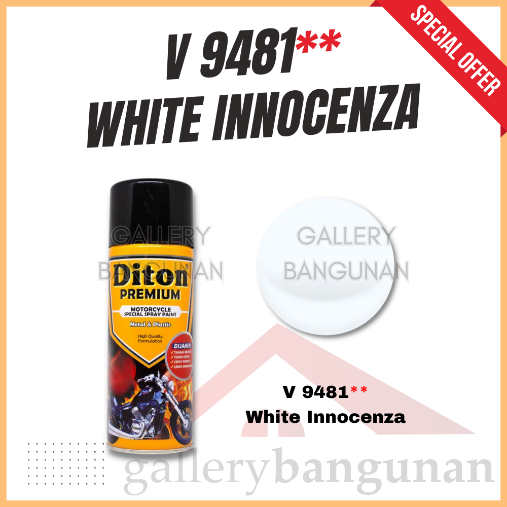 DITON PREMIUM 9481** WHITE INNOCENZA PYLOX CAT SEMPROT MOTOR MOBIL PILOK PILOX AEROSOL PILOC KALENG 