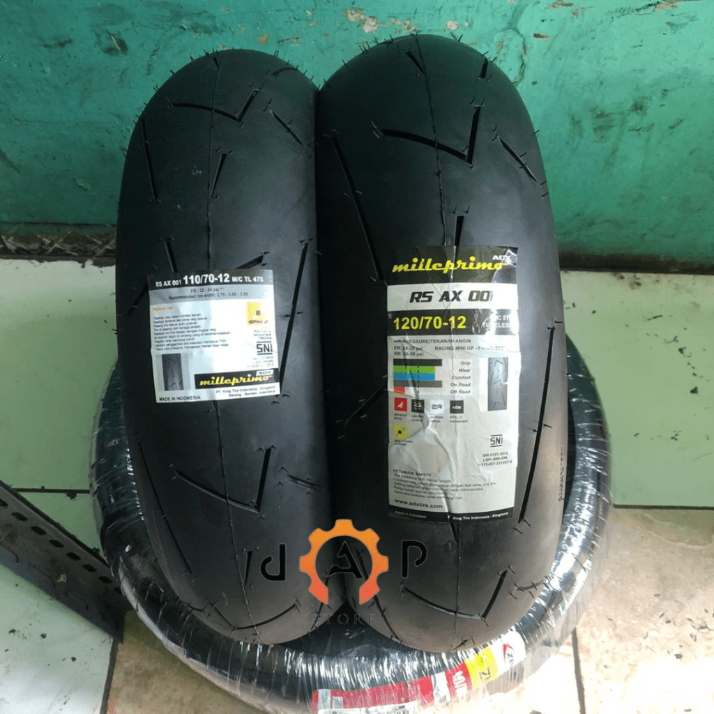 BAN MOTOR VESPA RING 12 // ADX 110/70-12 & 120/70-12 (SOFT COMPOUND) TUBELESS BAN MOTOR VESPA SPRINT