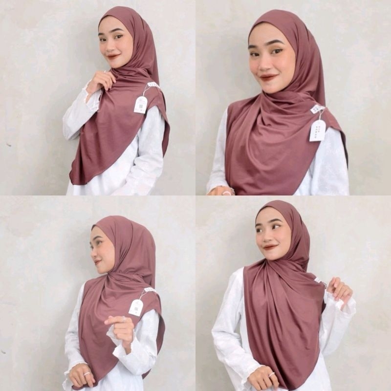 Hijab Jiso Instan Non Pet Syar'i Jersey | jiso instan hijab non pet syar i