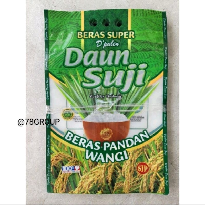 

Plastik Laminasi Beras 5kg Daun Suji