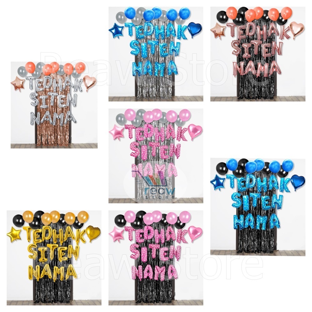 Paket Dekorasi Balon Backdrop Acara Tedhak Tedak Siten Anak