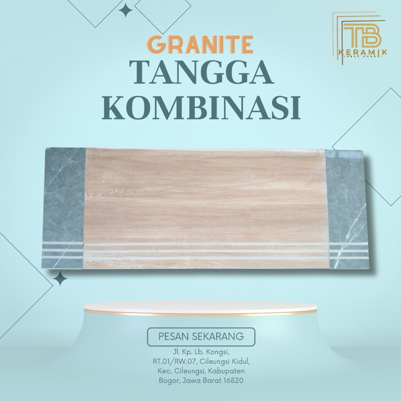 Granit tangga kombinasi serat kayu 30x60 25x60 30x80 25x80