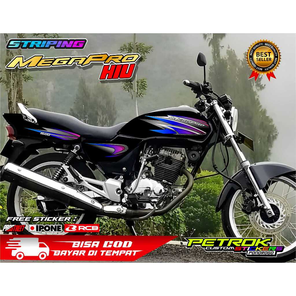 STRIPING VARIASI HONDA MEGAPRO HIU / STICKER LIST VARIASI MOTOR MEGAPRO HIU