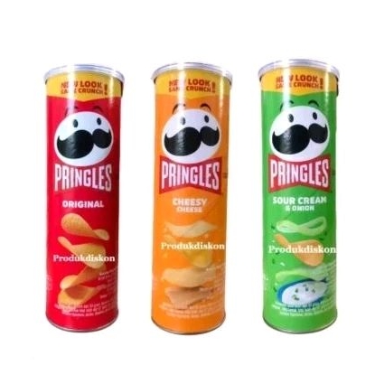 

Pringles Rasa Cheese , Original , Sour Cream & Onion / Snack Kepirik Kentang | Berat Bersih 102 gr