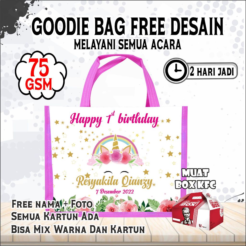 

GOODIE BAG GAMBAR BUNGA-TAS ULANG TAHUN NGGAK RIBET/SOVENIR ULANG TAHUN ANAK ANAK