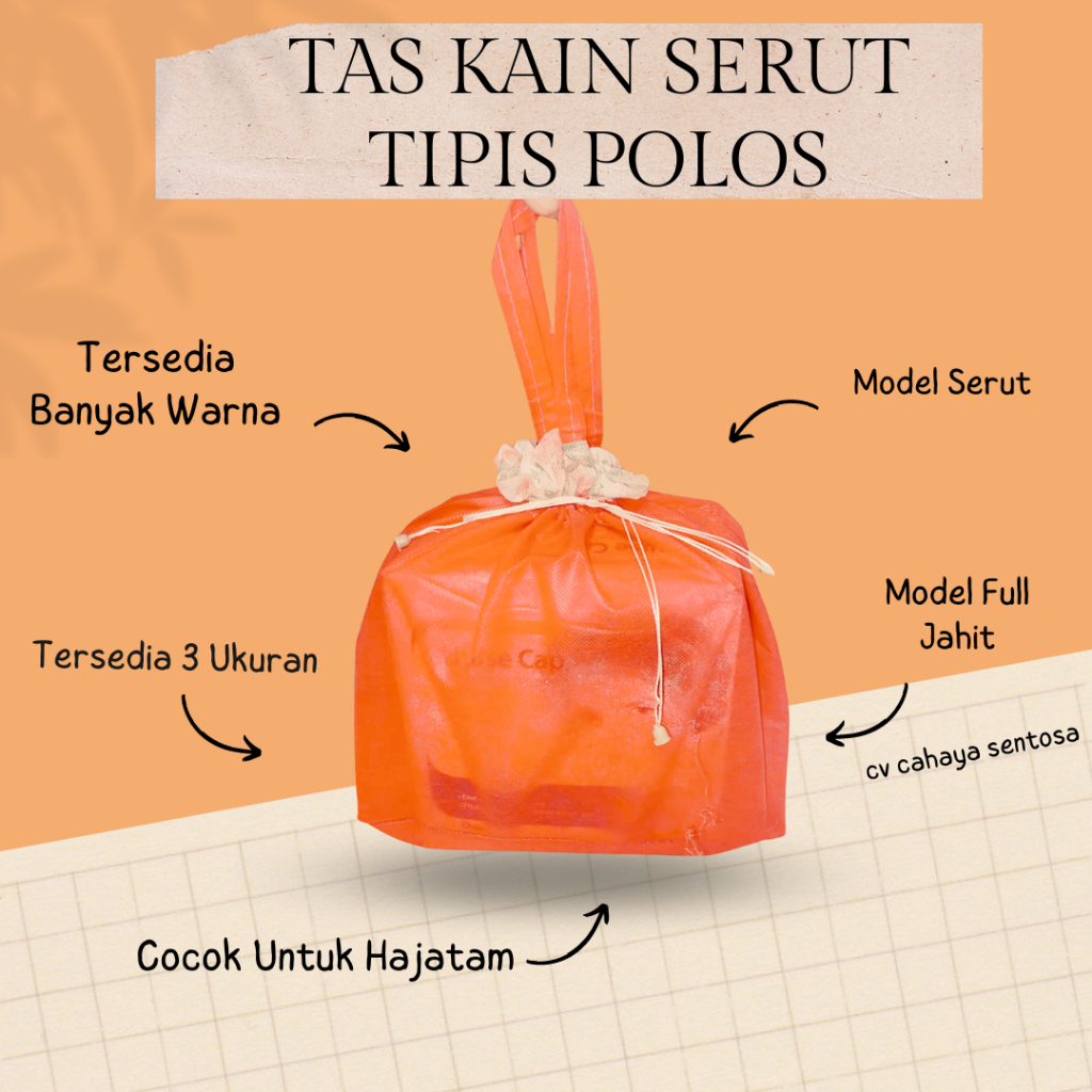 

Tas Hajatan Spunbond Dus Nasi Polos Tipis Warna Warni Isi 12 pcs - Serut Jahit