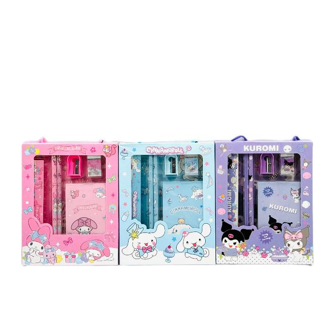 

Paket Alat Tulis / Study Set / Stationery Set Kotak Pensil Sanrio My Melody Cinnamorol Kuromi 2
