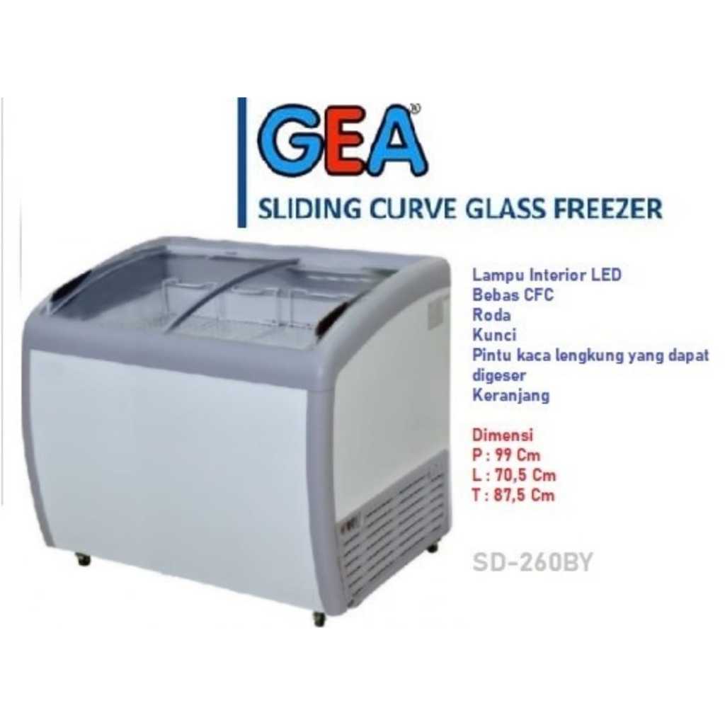 freezer gea sd-260-by khusus batam