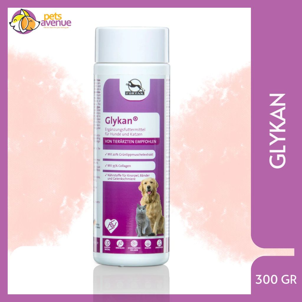 vitamin anjing kucing tua - vitamin sendi kaki kucing anjing - fortan glykan 300 gr
