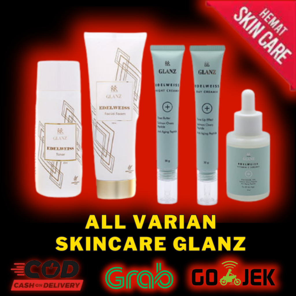 Paket Glanz Kecantikan Facial Foam, Acne, Toner, Day Night Cream, Eye Gel, Vit C Serum KK Indonesia