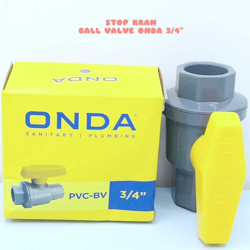 BALLVALVE ONDA PVCBV 3/4" & 1/2"