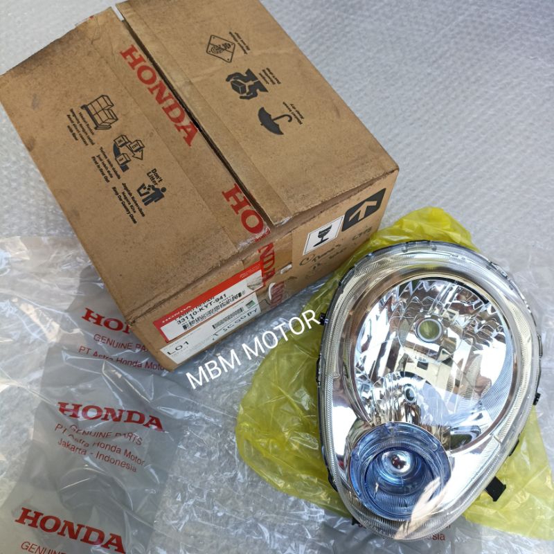 LAMPU REFLEKTOR DEPAN HONDA SCOOPY KARBU CARBU LAMA PERTAMA ORI AHM 33110-KYT-941