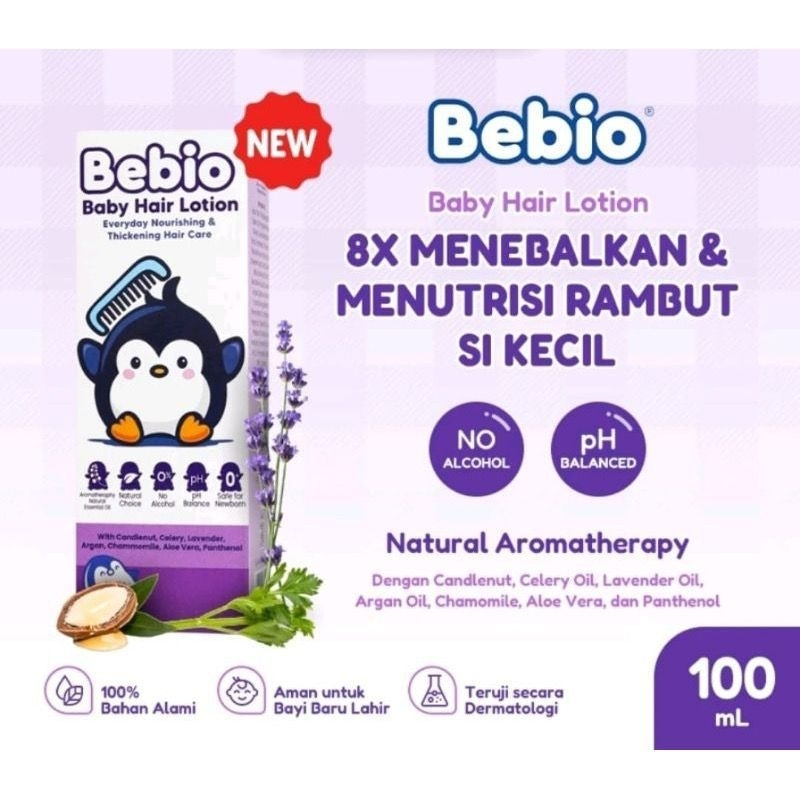 Bebio Baby Hair Lotion Perawatan Lotion Rambut Bayi 100 ml JunDW