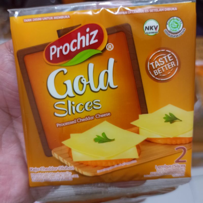 

Keju Prochiz Cheddar Cheese Gold Lembar Slices