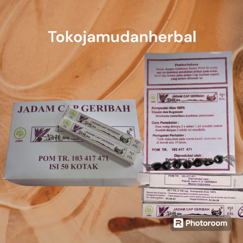 

jadam cap geribah isi 7pil (paket 10pcs)