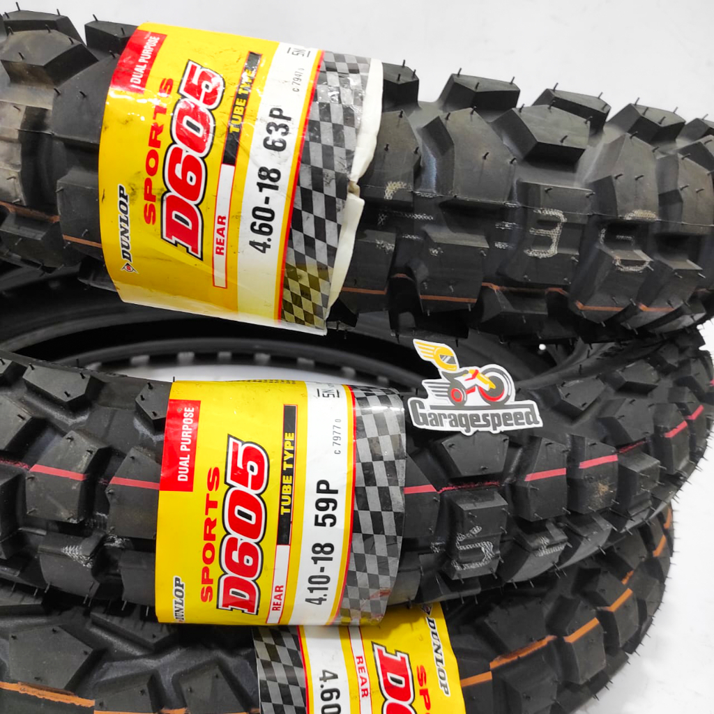 Ban Belakang Dunlop D605 460-18 410-18 Dual Purpose CRF KLX WR KTM Trail